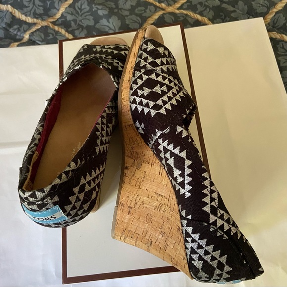 Toms black and silver wedges - Picture 4 of 7